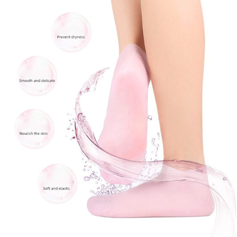 "Revitalize and Pamper Your Feet with Moisturizing Gel Heel Socks - Say Goodbye to Cracked Foot Skin!"