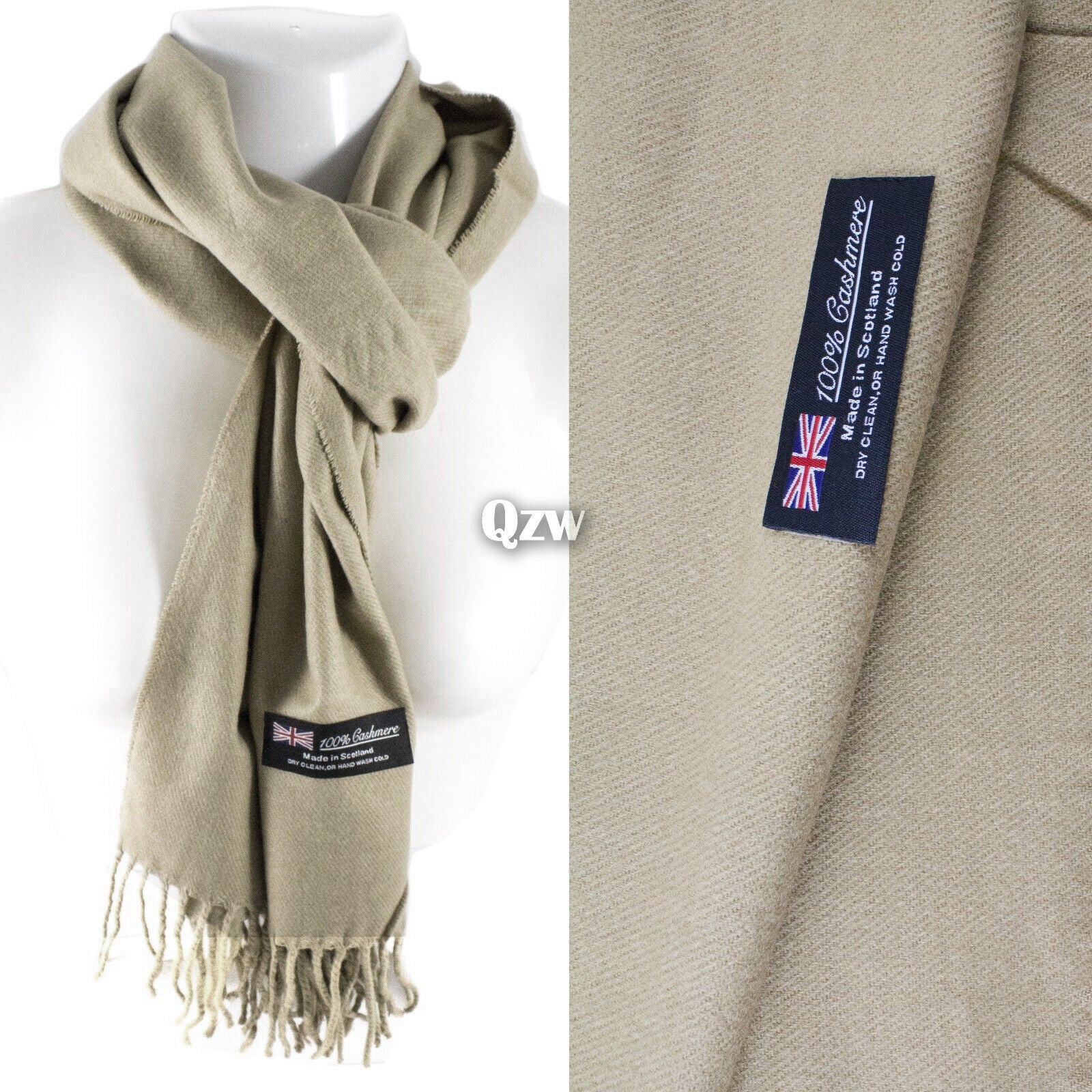 Womens Men 100% Cashmere Winter Warm Soft Scarf Scotland Made Scarves Wrap Wool